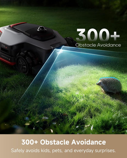 Lidar 2500 Robot Lawn Mower A3 AWD Pro Wire Free No RTK, 4WD for 38.7° Slopes, Dual AI Vision Robotic Lawn Mowers,Dual-Disc Cutting 15.8" Width, Smart Zero-Edge, App Control for 0.62 Acre