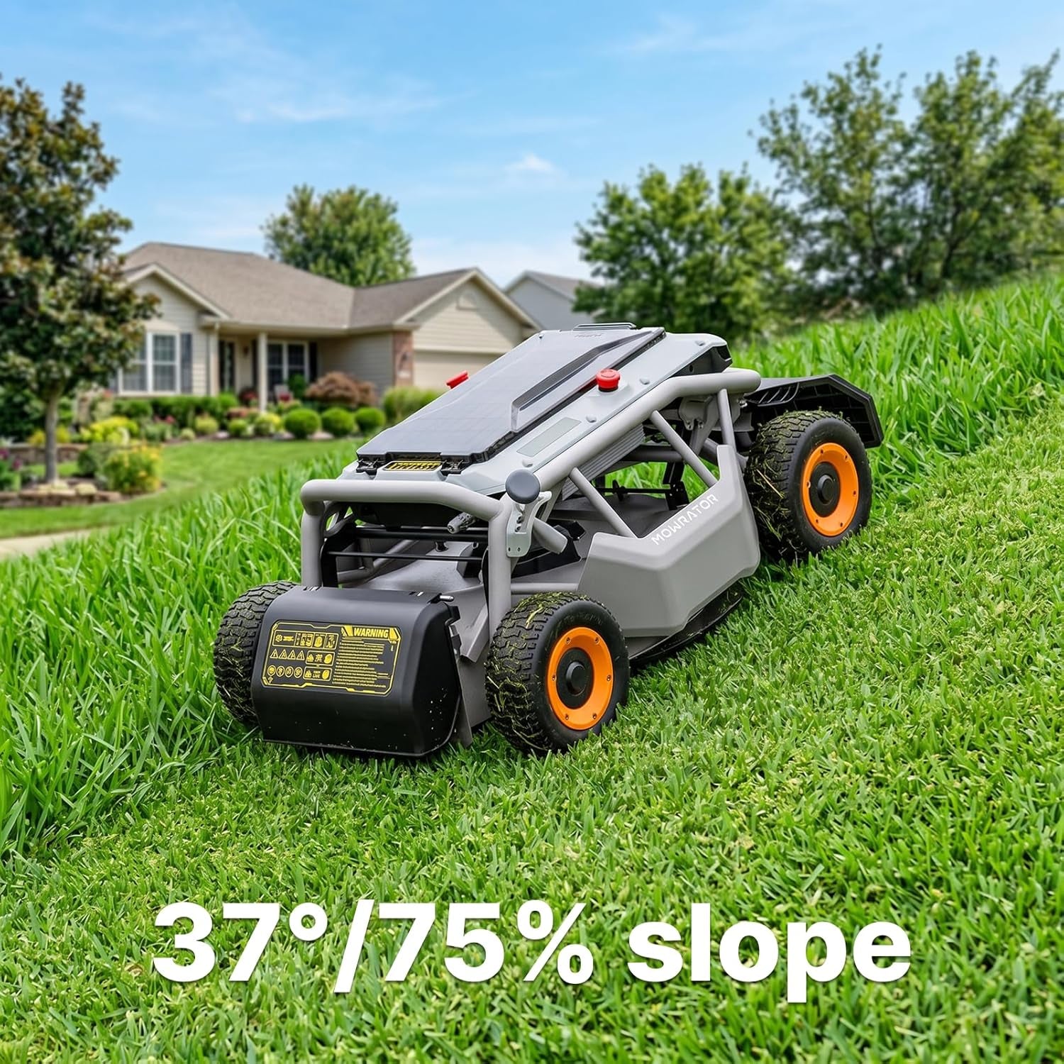 S1 4WD 12Ah Remote Control Lawn Mower, All-Season Yard Care, 75% (37°) Slope Climbing, 21" Cutting Width, 1.5–4.3" Adjustable Cutting Height, up to 0.75 Acres