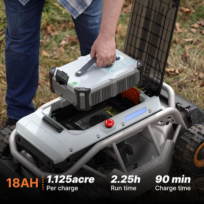 S1 4WD 18Ah Remote Control Lawn Mower, All-Season Yard Care, 75% (37°) Slope Climbing, 21" Cutting Width, 1.5–4.3" Adjustable Cutting Height, up to 1.12 Acres